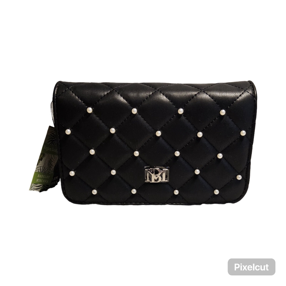 NWT Badgeley Mischka black crossbody bag - Picture 2 of 12